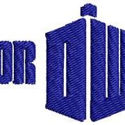 Doctor Who DW Logo Machine Embroidery Pattern