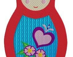 Babushka doll machine embroidery pattern on luulla
