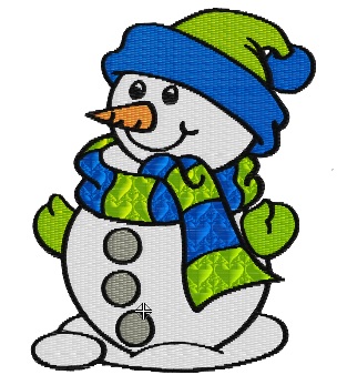 Snowman Machine Embroidery Pattern